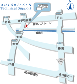 輸入車修理・オートリーゼン・地図